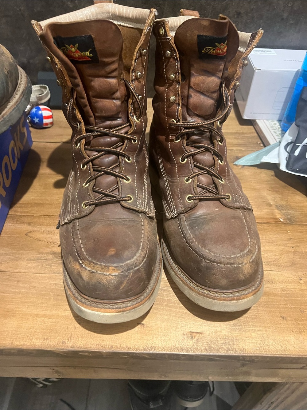 Thorogood Brown Moc Toe Work Boots - Men's